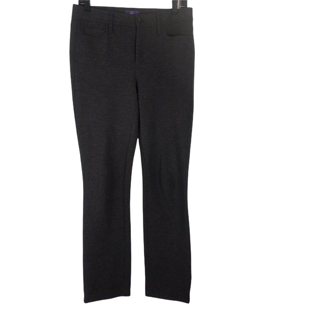 NYDJ Women's Charcoal Gray Heathered Sinny Trouser Pants Size 2 Lift Tuck Tech